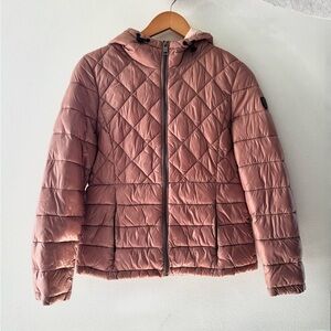 Noize Women's Vegan Quilted Pink Puffer Jacket